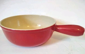 Vintage Large Le Creuset Fondue Cast Iron Red Enameled Pot#22 made in France VGC - Picture 1 of 11
