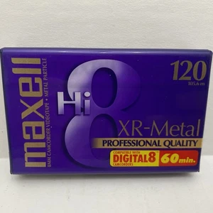 Maxell Hi8 / Digital 8 120XR Metal 120 Min Video Cassette Tape NEW Sealed - Picture 1 of 6