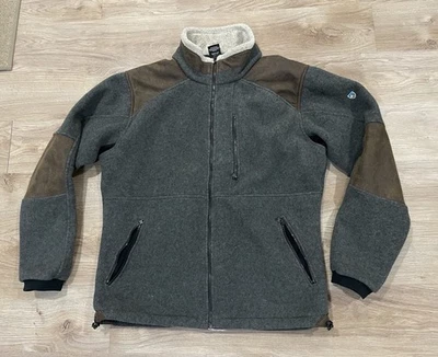 KUHL Alpenwurx Men's XL Full Zip Black Sherpa Collar Fleece Jacket Outdoors - Image 1 of 4