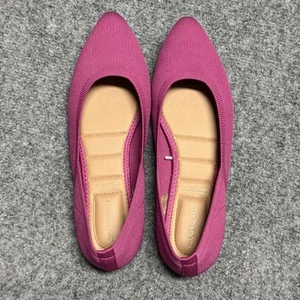 Cynthia Rowley flache Damen-Ballerinas 9M rosa Chelsea spitz zulaufend Strick - Bild 1 von 10