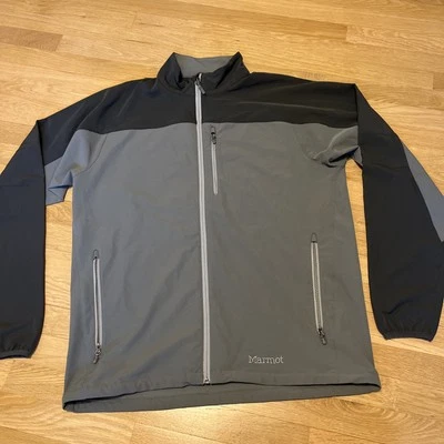 Marmot Tempo Jacket Men's XL Full Zip Gray M3 Soft Shell Pockets Hiking Stretch - Image 1 of 4