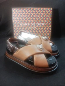 Kurt Geiger ORSON CROSS STRAP SANDAL BROWN Size 9.5 US NEW!!! - Picture 1 of 18