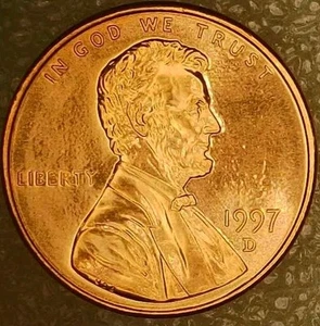 🔥 EXTREMELY RARE BU!!! 1997-D LINCOLN CENT DDO & DDR - DOUBLED EAR VARIETY - Picture 1 of 13