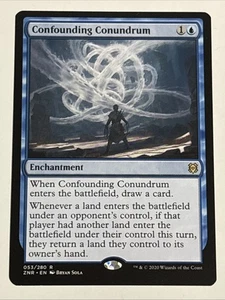 Magic The Gathering Zendikar Rising Confounding Enigma 053/280 casi nuevo raro - Imagen 1 de 2