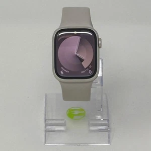 GPS Only Apple Watch Series 7 41MM Starlight Aluminum Starlight Sport Band A2473 - Photo 1 sur 8