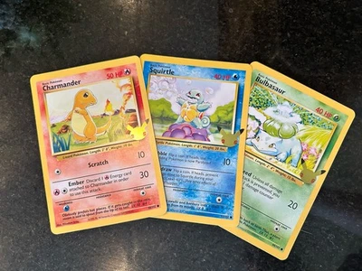 Pokémon TCG Jumbo Card Set – Bulbasaur, Squirtle, Charmander 25th Anniversary NM - Image 1 of 4