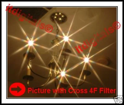 72mm Vari-Cross 4F Lens Filter 4PT Flares Dual Star Special Effects Vary Cross - Image 1 of 2