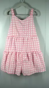 Tommy Bahama Jumper Girls Child 7 Pink Gingham Shorts Summer Outfit Cottage Core - Picture 1 of 10
