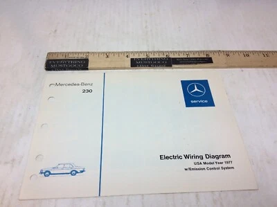 1977 Mercedes Benz EUA Modelo 230 123.023 OEM Diagrama de Fiação Elétrica Manual - Imagem 1 de 4