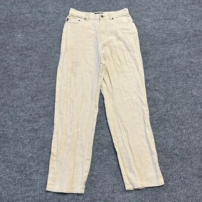 Lauren Ralph Lauren Womens Linen Pants Size 8P Beige Tan High Rise Straight Leg - Image 1 of 4
