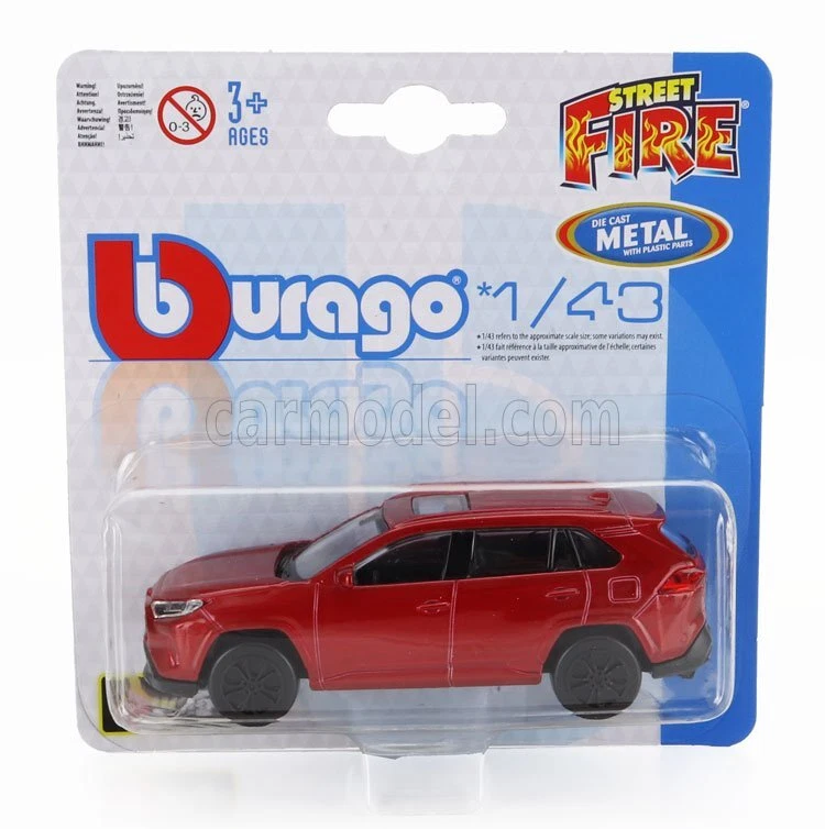 MODELLINO AUTO STATICO BURAGO TOYOTA RAV4 2022 ROSSO MODELLISMO SCALA 1/43 - Immagine 1 di 1