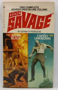 DOC SAVAGE #97/98 BANTAM DBL SATAN BLACK & CARGO UNKNOWN VG BANTAM ROBESON RARE - Picture 1 of 3