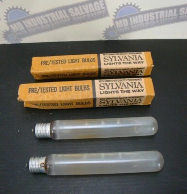(2 Bulbs) SYLVANIA Part# T6 1/2-A Frosted Tubular EXIT SIGN LAMP 7.5 W, 10.5V - Image 1 of 4