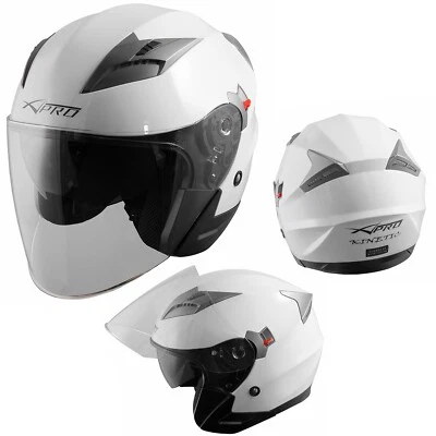 Casco Jet Moto Scooter Omologato ECE 22 Città DOPPIA VISIERA Antigraffio - Image 1 of 3