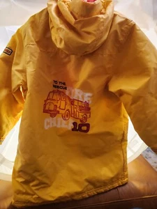 Carter’s Rain Jacket Yellow with Fire Chief Badge & Firetruck Boy Youth Size 4T - Picture 1 of 11