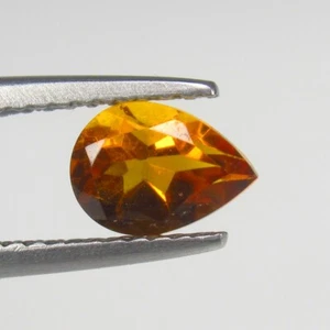 0.82 Ct ~ 1$ No Reserve Auction Natural Yellow Citrine Pear Cut,Brazil- E195 - Imagen 1 de 2