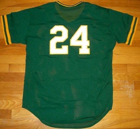 Rickey Henderson 1991 Oakland A's authentic Rawlings batting practice BP jersey Cover