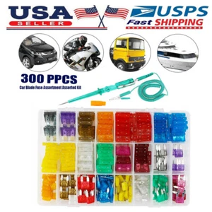 Car Blade Fuses Assortment Kit+Car Electrical Circuit Tester Voltage Test Pen US - Picture 1 of 13
