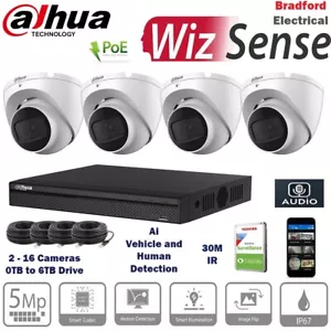 Dahua 5MP IP CCTV SECURITY SYSTEM PoE AUDIO MIC CAMERA OUTDOOR NIGHTVISION FHD - Picture 1 of 7