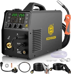 6in1 Flux Core MIG Welder with TIG Torch 250A TIG Stick Gas Spot Wire Drawing - Picture 1 of 21
