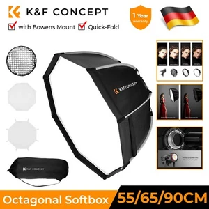 K&F Concept 55/65/90cm Parabol Softbox Bowens Light Dome do światła wideo COB - Zdjęcie 1 z 32