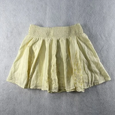 Falda Patinadora American Eagle Outfitters Amarillo Crochet Encaje Talla XS Cottagecore Foto 1 de 4