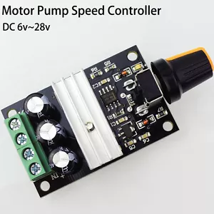DC Motor Pump Adjustable Speed Controller Board 6V 9V 12V 24V 3A + knob - Picture 1 of 4