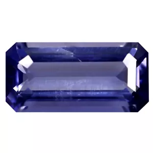 3.00 ct Lovely Octagon Cut (13 x 7 mm) (Un-Heated) Purplish Blue Iolite Gemstone - Bild 1 von 2
