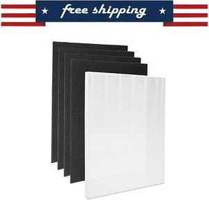 True HEPA + 4 Replacement Filters for Winix 115115 PlasmaWave 5300 Size 21 - Picture 1 of 5