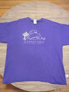 Joshua Tree National Park Desert California Embroidered XXL Purple T Shirt - Picture 1 of 5