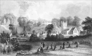 CHURCH END MILL, DUNMOW, in 19th century (ESSEX) - Engraving from 19th century - Picture 1 of 2