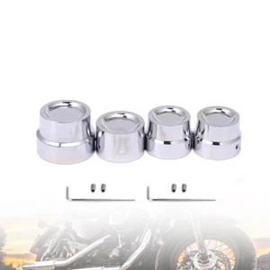 Motorcycle Front Rear Axle Cap Nut Covers For Harley Touring Dyna Softail XG750 - Picture 1 of 10