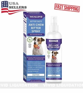 Anti Chew Bitter Apple Deterrent Spray for Dogs, Stop Chewing Puppies and Cats - Picture 1 of 7