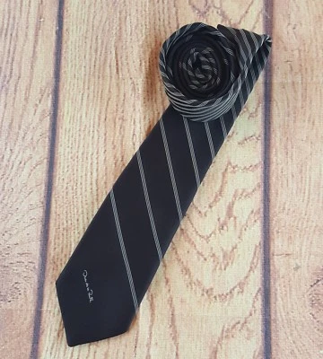 Corbata a rayas marrones y doradas - Oscar de la Renta Foto 1 de 4