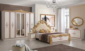 New Luxury Stunning Grace Italian High Gloss Bedroom Set with 6 Doors Wardrobe - Picture 1 of 6