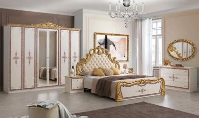 New Luxury Stunning Grace Italian High Gloss Bedroom Set with 6 Doors Wardrobe - Image 1 of 4