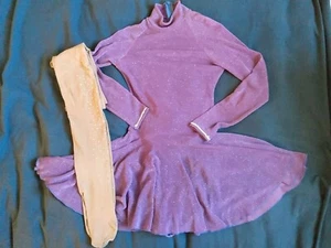 Vintage 90er American Girl Eis Eiskunstlauf Kleid Kostüm eng Wettkampf Glitzer - Bild 1 von 14