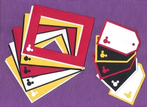 Marcos y etiquetas de álbum de recortes de papel de Mickey Mouse tarjetas de álbum de recortes - Imagen 1 de 1