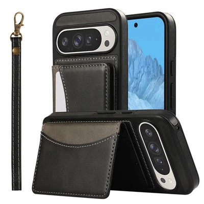 For Google 9 ProXL/9Pro/9/8Pro/8A/8 Retro Ring Kickstand Lanyard Shockproof Case - Image 1 of 4