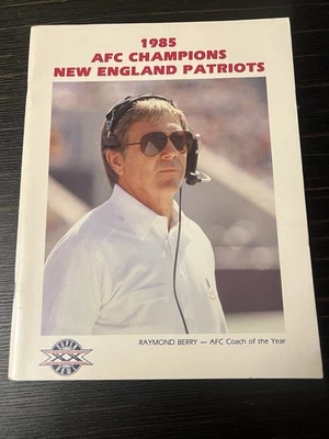New England Patriots 1985 Super Bowl XX Booklet With Team Stats And Milestones - Image 1 of 4