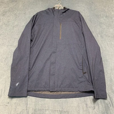 32 Degrees Cool Windbreaker Jacket Mens Large Heathered Blue Stretch Hooded - Image 1 of 4