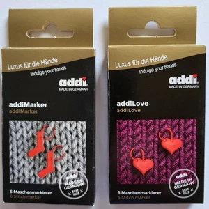 2 x 6 St-Packung addi Maschenmarkierer 1 x addiMarker/1 x addiLove - Bild 1 von 1
