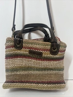 Rosetti Mini Woven Boho Double Handle Bag Purse - Image 1 of 4