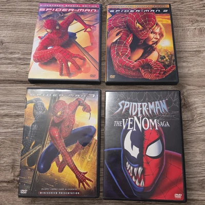 Spider-Man Trilogy DVD  Lot (1, 2 & 3) + The Venom Saga |Tobey McGuire| Marvel - Image 1 of 4