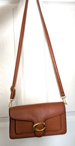 Women's Brown Mini Bag Shoulder Strap Straddle Bag - Picture 1 of 3
