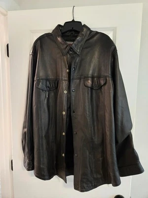 Chaqueta de moto River Road de cuero negra talla para hombre 2 XL, calidez, estilo fresco Foto 1 de 4