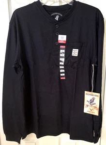 Men New BuckHorn River Long Sleeve Henley Stain Resistant Casual Tops- Choice - Picture 1 of 3