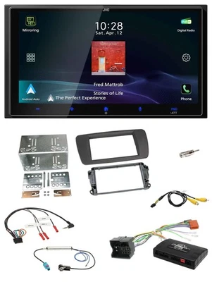 JVC USB Bluetooth 2DIN DAB Lenkrad Autoradio für Seat Ibiza 08-15 tuam grey - Bild 1 von 4