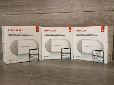 3x First Alert L1 WiFi Wasserleck- & Frostmelder - optionales Kabel nicht enthalten - Bild 1 von 4