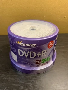 Memorex DVD+R 50 Pack 16X, 4.7GB, 120 Min. Recordable Brand New Sealed - Afbeelding 1 van 7